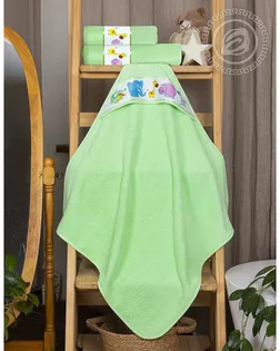 Мойдодыр хлопок самойловский текстиль полотенце 70*130 зеленое арт. АРТД-5724-2-АРТД0264980