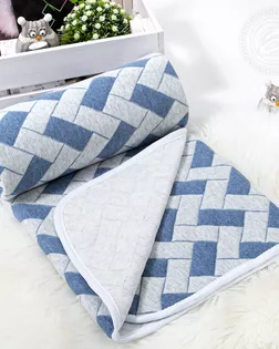 Одеяло-покрывало трикотажное 100*150 домино синее арт. 2283 арт. АРТД-5862-1-АРТД0271795 Одеяло-покрывало трикотажное 100*150 домино синее арт. 2283 арт. АРТД-5862-1-АРТД0271795