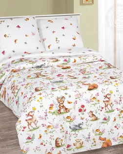 КПБ 1,5 сп., поплин, диз. Лесные друзья арт. 912 арт. АРТД-6725-1-АРТД0294279