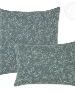 Наволочка трик. на молнии 50/70 2шт. цветы зеленые арт. 257 арт. АРТД-5996-1-АРТД0280119