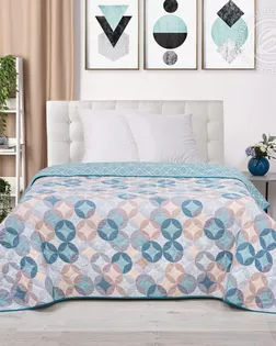 Покрывало стеганное поплин 220*215 куба арт. 2294 арт. АРТД-6057-3-АРТД0282994