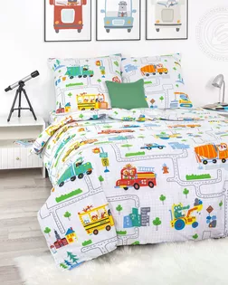 КПБ 1,5 сп., поплин, диз. Помощник арт. 912 арт. АРТД-6345-1-АРТД0288548