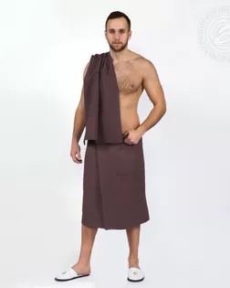 Килт для бани и сауны мужской коричневый арт. АРТД-6366-1-АРТД0288781