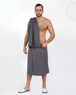 Килт для бани и сауны мужской серый арт. АРТД-6367-1-АРТД0288783