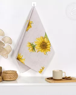 Полотенце кухонное из рогожки 50 * 70 подсолнухи арт. АРТД-6406-1-АРТД0289786 Полотенце кухонное из рогожки 50 * 70 подсолнухи арт. АРТД-6406-1-АРТД0289786