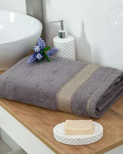 Палитра самойловский текстиль полотенце 70*140 темно-серый арт. АРТД-6424-2-АРТД0290054