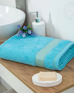 Палитра самойловский текстиль полотенце 50*90 голубой арт. АРТД-6421-1-АРТД0290059