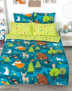 Ткань На опушке поплин ш. 150 см рис. 13436-1 арт. АРТД-5420-1-АРТД0290302