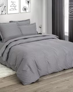 КПБ 2 сп. с Евро, страйп - сатин, диз. Серебро_полоса арт. 866/1 страйп-сатин арт. АРТД-6448-1-АРТД0290517