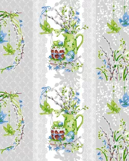 Ткань Пасха рогожка 150см рис.13563-1 арт. АРТД-6788-1-АРТД0293101