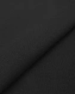 Купить Ткань трикотаж черного цвета Футер 2х-нитка 30/30 с лайкрой (Пенье), 235г/м.кв. арт. ТФД-17-48-24907.048 оптом в Череповце