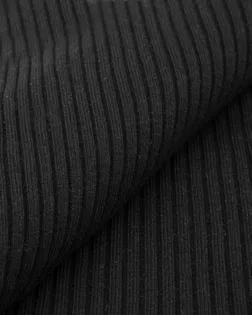 Купить Джерси для одежды черного цвета Трикотаж Лапша с лайкрой арт. ТРО-38-1-23303.001 оптом в Череповце