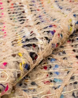 Купить Ткань для комбинезонов цвет мультиколор Вышивка на сетке с пайеткой арт. СВС-95-1-23372.001 оптом в Караганде