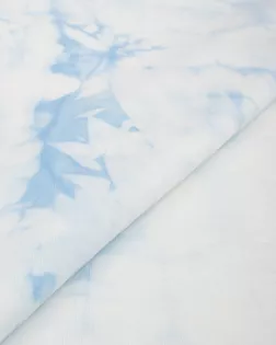 Купить Ткань принт оттенок бело-голубой Кулирка с лайкой Тай-Дай 40/1 арт. ТКП-64-1-24101.001 оптом в Караганде