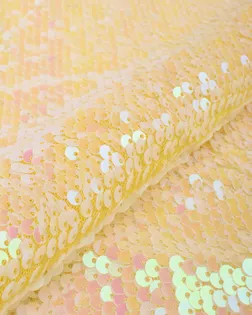 Купить Ткань Сетка желтого цвета из полиэстера Пайетка на сетке, 355г/м.кв арт. ПАЙ-132-3-24672.003 оптом в Набережных Челнах