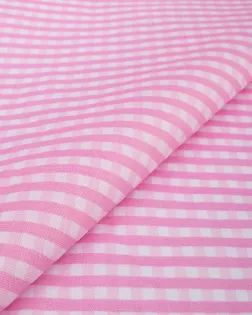 Купить Ткань рубашечные оттенок розовый Поплин-стрейч принтованный, 105г/м.кв. арт. РБ-417-2-20811.033 оптом в Караганде