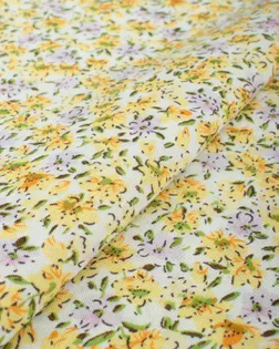 Купить Одежные ткани лимонного цвета 30 метров Штапель принт арт. ПШТ-605-2-21251.010 оптом в Алматы