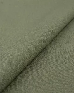 Купить Ткань костюмные оттенок оливково-зеленый "Лён" плательно-костюмный арт. ЛН-140-19-21535.020 оптом в Караганде