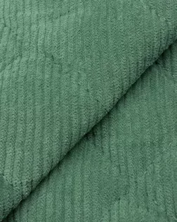Купить Плащевые ткани зеленые Стежка вельветовая на синтепоне 470г арт. ПЛС-282-11-23180.011 оптом в Караганде