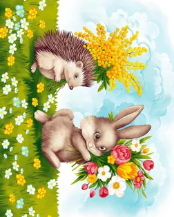 Полотно вафельное 50 см набивное арт 60   рис 29368/1  "Для любимых" арт. ПВ50-464-1-1855.170