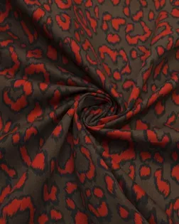 Купить Европейские ткани Джинса  с рисунком "Всполохи огня", цвет красно-коричневый арт. ГТ-8433-1-ГТ-11-10328-2-21-1 оптом