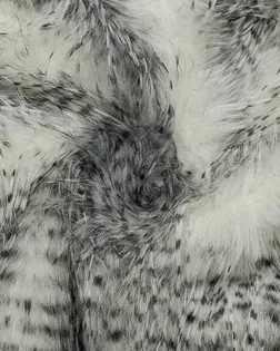 Искусственный мех в чёрно-белую полоску, с длинным ворсом арт. ГТ-9715-1-ГТ16-11703-3-37-1