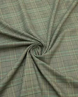 Двухсторонняя костюмная ткань в клетку, цвет зелено-коричневый арт. ГТ-8277-1-ГТ-17-10175-4-21-3