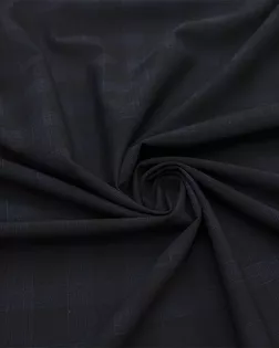 Шерстяная костюмная ткань в тонкую клетку, цвет темно-синий арт. ГТ-8324-1-ГТ-17-10202-4-30-1