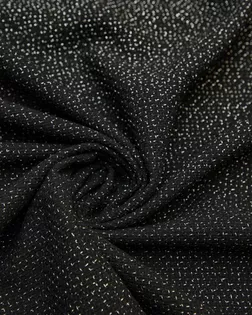 Купить Европейские ткани Костюмная ткань твид с серебряным люрексом, цвет черный арт. ГТ-8384-1-ГТ-17-10250-1-38-1 оптом