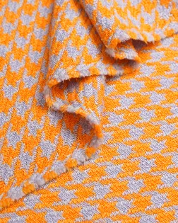 Купить Европейские ткани Двухсторонняя костюмная ткань в гусиную лапку, цвет оранжево-лиловый арт. ГТ-5748-1-ГТ-17-7497-5-21-3 оптом