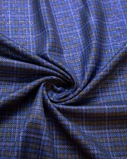 Двухсторонняя костюмная ткань в клетку с люрексом, в синих тонах арт. ГТ-8166-1-ГТ-17-8784-4-21-3