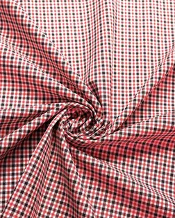 Двухсторонняя костюмная ткань в мелкую клетку, цвет черно-красный арт. ГТ-7458-1-ГТ-17-9322-4-21-1