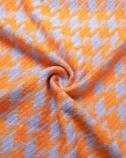 Купить Европейские ткани Двухсторонняя костюмная ткань в крупную гусиную лапку, цвет оранжево-лиловый арт. ГТ-7525-1-ГТ-17-9410-5-21-3 оптом в Набережных Челнах
