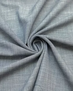 Шерстяная костюмная ткань с рисунком "горошек", цвет бело-синий арт. ГТ-8160-1-ГТ-17-9999-9-21-1