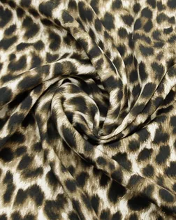 Креп с принтом Леопард, в коричневых цветах арт. ГТ-8732-1-ГТ-18-10648-13-21-1
