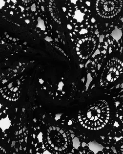 Кружево с рисунком "цветочный орнамент", цвет чёрный арт. ГТ-9733-1-ГТ19-11306-1-38-1 Кружево с рисунком "цветочный орнамент", цвет чёрный арт. ГТ-9733-1-ГТ19-11306-1-38-1