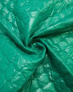 Курточная ткань, стежка соты, зеленый цвет арт. ГТ-7971-1-ГТ-20-9783-1-10-1
