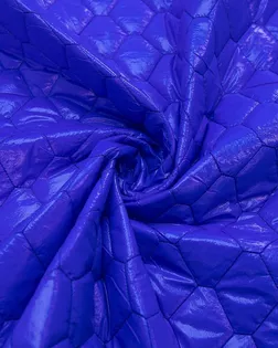 Курточная ткань, стежка соты, ярко-синий цвет арт. ГТ-7975-1-ГТ-20-9787-1-30-1