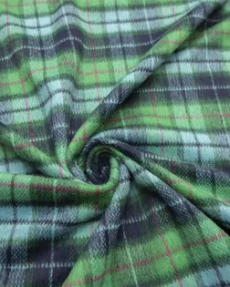 Купить Европейские ткани Пальтовая ткань в клетку с коротким ворсом в зеленых тонах арт. ГТ-8327-1-ГТ-26-10194-4-21-1 оптом