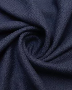 Двухсторонняя пальтовая ткань с вязанной фактурой, цвет темно-синий арт. ГТ-8765-1-ГТ-26-10400-1-30-1