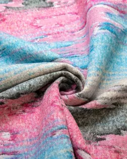 Двухсторонняя пальтовая ткань с абстрактным рисунком, цвет розово-голубой арт. ГТ-6617-1-ГТ-26-8414-16-21-1