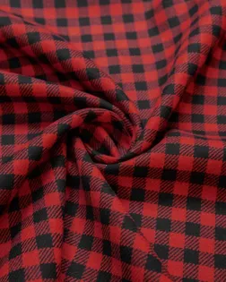 Купить Европейские ткани Двухслойная пальтовая ткань в клетку, красно-черный цвет арт. ГТ-6620-1-ГТ-26-8418-4-21-1 оптом