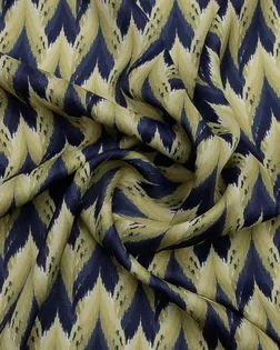 Плательная ткань Emaar, в жёлто-синих тонах "ориенталь" арт. ГТ-9616-1-ГТ28-11068-2-21-1