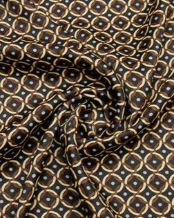 Плательная ткань Emaar, в коричнево-бежевых тонах с мелкими кружочками арт. ГТ-9617-1-ГТ28-11069-2-21-1