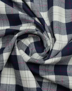Костюмно-плательная ткань "Сине-белая клетка" арт. ГТ-9301-1-ГТ28-11178-4-30-1