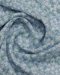 Принтованная плательная ткань, с рисунком "Мелкие разноцветные цветочки на голубом" арт. ГТ-9491-1-ГТ28-11388-2-21-1 Принтованная плательная ткань, с рисунком "Мелкие разноцветные цветочки на голубом" арт. ГТ-9491-1-ГТ28-11388-2-21-1