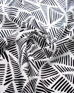 Купить Европейские ткани Ткань плащевая с пропиткой, рисунок "абстрактные треугольники", цвет черный-белый арт. ГТ-6533-1-ГТ-29-8311-2-37-3 оптом