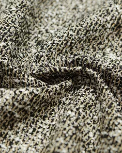 Буклированная пальтовая ткань с пропиткой, черно-бежево-белый меланж (295 гр/м2) арт. ГТ-3684-1-ГТ0000301