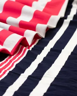 Купить Европейские ткани Трикотаж в полоску с люрексом, цвета синий, густо-розовый и белый арт. ГТ-5837-1-ГТ-36-7522-3-21-2 оптом
