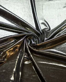 Трикотаж с эффектом "жидкого металла", цвет черно-золотой арт. ГТ-7070-1-ГТ-36-8943-1-11-1